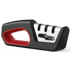 4-in-1 Manual Knife and Scissors Sharpener – 3-Stage Sharpener for Straight and Serrated Blades