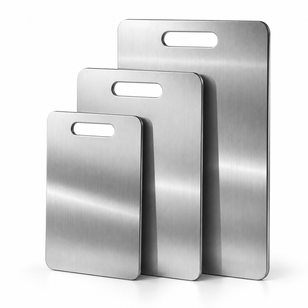 Stainless Steel Cutting Board – Double-Sided Kitchen Chopping Board