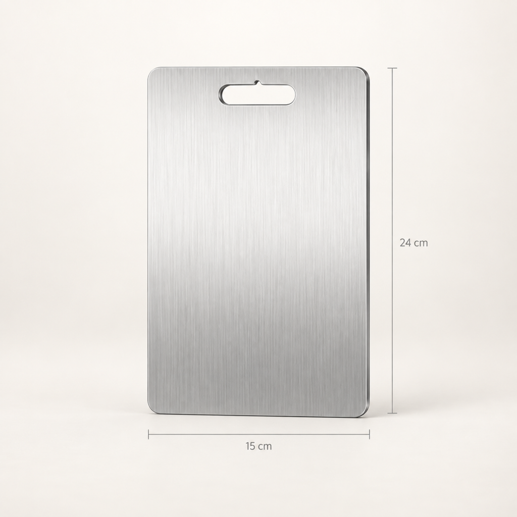 Stainless Steel Cutting Board – Double-Sided Kitchen Chopping Board