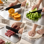 Stainless Steel Cutting Board – Double-Sided Kitchen Chopping Board